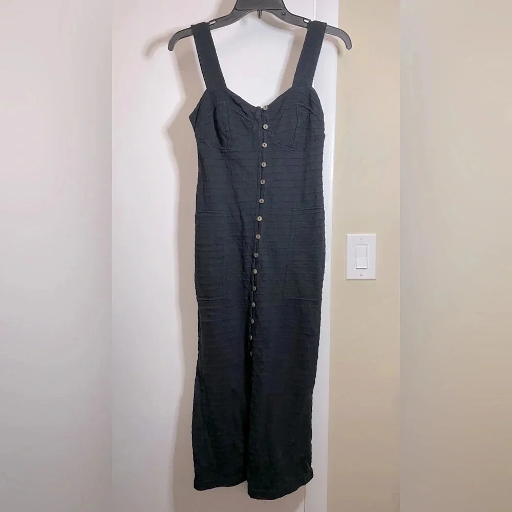 Free People Beach Black Lafayette Midi Dress Size XS